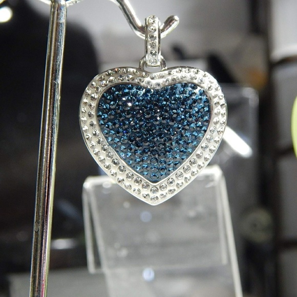 None Jewelry - Crystal Blue💙 Hearts Pendant by Zales💙